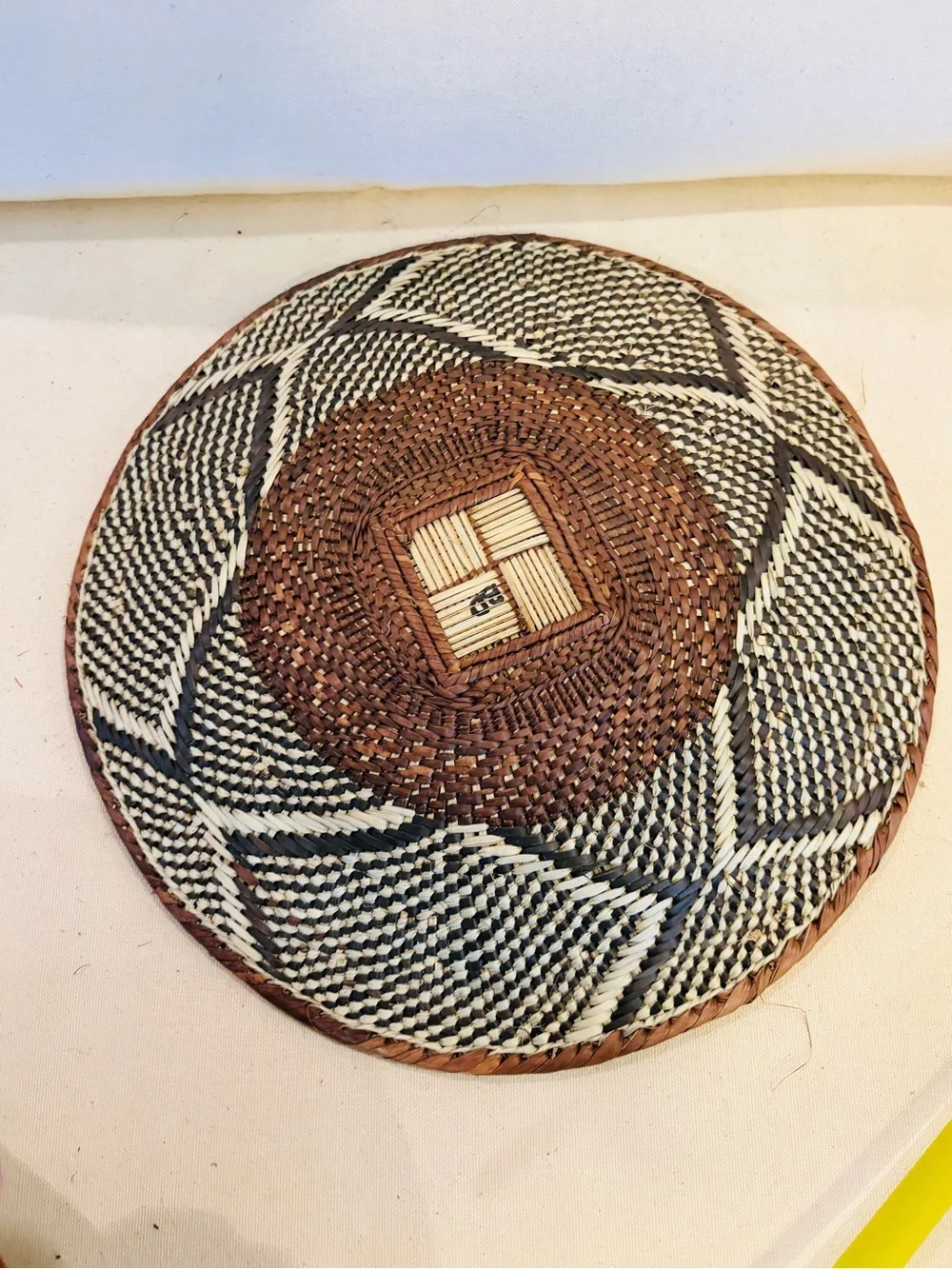 One of a Kind! NEW Woven Basket. Made by Binga people of Zambia Zimbabwe Africa